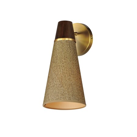 Maxim Lighting Sumatra 1-Light Sconce, Natural Aged Brass 14480GCNAB